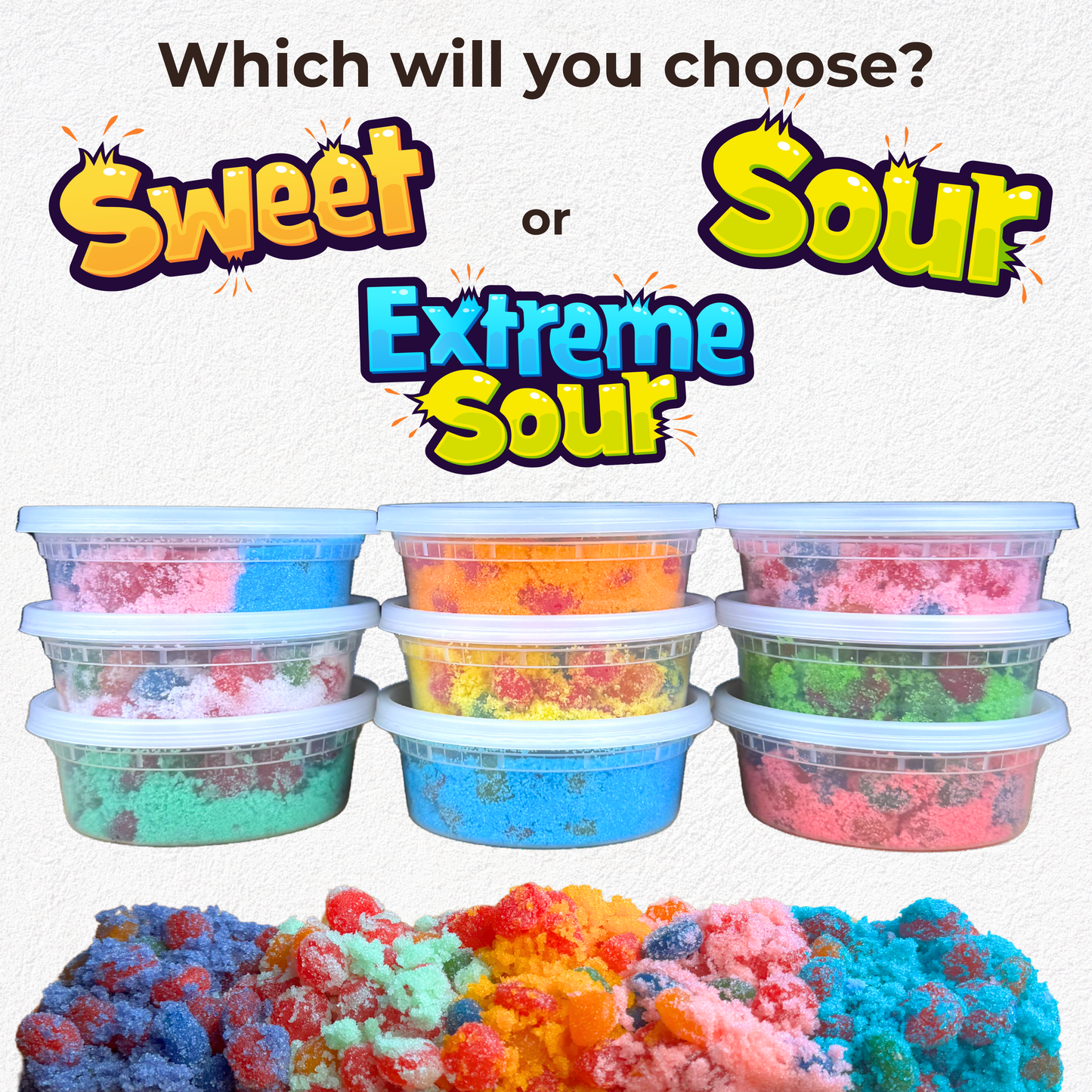 Bursteeze (Candy-Coated Fruit-Filled Gummies) – Sweet or Sour or EXTREME Sour